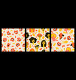 seamless patterns for womens day vector image vector image