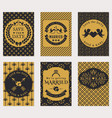 wedding invitation cards set vector image