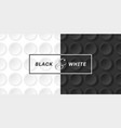 3d black and white circles embossed seamless vector image