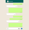 social network chatting window vector image vector image