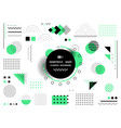 abstract green and black geometric shape vector image