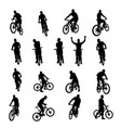 bicycle black set 03 vector image