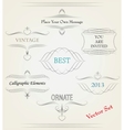 calligraphic elements vector image