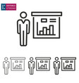 data analysis line icon on white background vector image