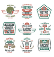 racing badges for t shirt retro vector image
