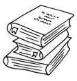 book stack doodle studying icon reading symbol vector image vector image