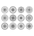 old compass vintage map wind rose directions vector image