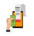 online shopping and payment vector image
