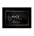 web page design landing in black and gold vector image vector image