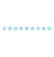 blue icy snowflakes winter decoration collection vector image
