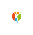 creative abstract body logo design vector image vector image