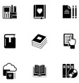 e book icon set vector image