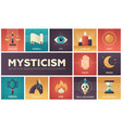 mysticism - set of flat design infographics vector image vector image