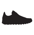 running shoe - sneaker silhouette vector image vector image