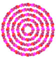 concentric valentine heart circle frames vector image vector image