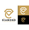 letter c diamond gem logo icon vector image