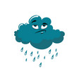 cartoon cloud with rain vector image vector image