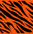 tiger fur terracotta orange skin texture seamless vector image