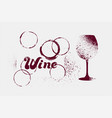 wine typographical vintage grunge poster vector image