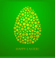 easter egg flowers vector image