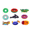 inflatable swimming set vector image vector image