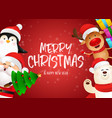 merry christmas postcard design vector image