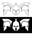 roman greek helmet vector image vector image