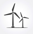 simple wind turbines icon vector image