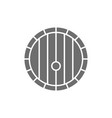 wine barrel grey icon isolated on white vector image