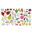 fashion patch badges set vector image vector image