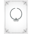 vintage frame on striped silver background vector image