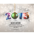 2015 merry christmas and happy new year flyer vector image