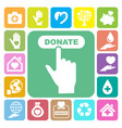 charity and donation icons set vector image vector image