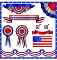 collection of usa patriotic emblems vector image