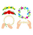 floral wreaths vector image vector image