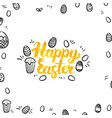 happy easter gold greeting postcard vector image