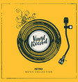 music poster with vinyl record and player vector image