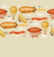 seamless pattern with retro air transport vintage vector image