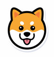 shiba inu dog cartoon character mascot vector image vector image