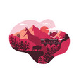 summer adventure in wild nature design vector image vector image