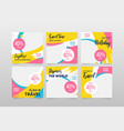 travel banner for social media post advertising vector image