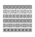 black borders with arabic pattern vector image vector image