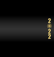 happy new year 2022 banner elegant design vector image