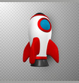 3d rocket spaceship render and draw by mesh vector image