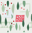christmas tree winter season collage pattern vector image vector image