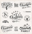 family baby mr and mrs christmas design elements vector image
