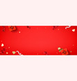 happy valentines day horizontal banner with copy vector image vector image