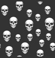 human skull seamless pattern sketch vector image