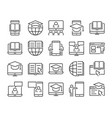 online learning icon education line icons vector image