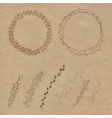 set of decorative doodle wreaths vector image vector image